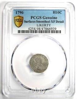 1796 Draped Bust Half Dime H10C Likerty Coin Certified PCGS XF Details (EF)