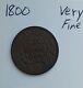 1800 Bronze Draped Bust Half Cent Very Fine Original Tan Brown Color