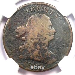 1802/0 Draped Bust Half Cent 1/2C Certified NGC Good Detail Rare Key Date