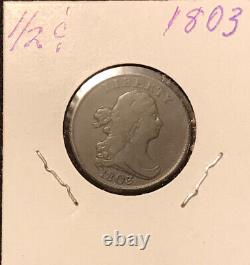 1803 Draped Bust Half Cent High Grade Coin