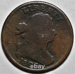 1803 Draped Bust Half Cent Rotated Die US 1/2c Copper Penny Coin L43