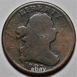 1803 Draped Bust Half Cent Rotated Die US 1/2c Copper Penny Coin L43