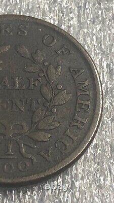 1803 Draped Bust Half Cent See Pictures Low Mintage Numbers 92k Only Mintage