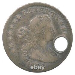 1803 Draped Bust Half Dime Heraldic Eagle Reverse Holed 6834