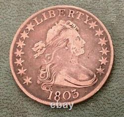 1803 Draped Bust Half Dollar VF, Large 3
