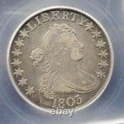 1803 Large 3 Drapped Bust U. S. Silver Half Dollar ICG EF40