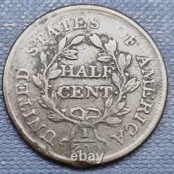 1804 Draped Bust Half Cent 1/2c Better Grade VF #60438