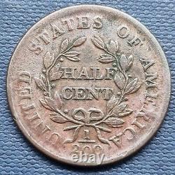 1804 Draped Bust Half Cent 1/2c Higher Grade XF AU #62634