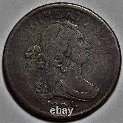 1804 Draped Bust Half Cent Crosslet 4/Stemless US 1/2c Copper Penny L41