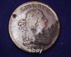 1804 Draped Bust Half Cent Crosslet 4 With Stems Low Mintage #S147