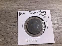 1804 Draped Bust Half Cent-Over 220 Year Old U. S. Copper Coin-021524-0061