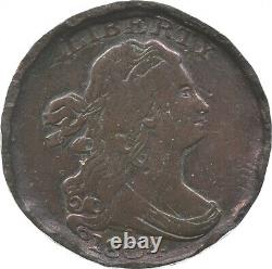 1804 Draped Bust Half Cent Spiked Chin 9408