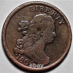 1804 Draped Bust Half Cent Spiked Chin US 1/2c Copper Penny Coin L38