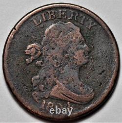 1804 Draped Bust Half Cent Weak Spiked Chin US 1/2c Copper Penny Coin L36