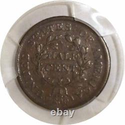 1805 1/2C Draped Bust Half Cent Cohen 1 C-1 No Stems PCGS VF20 Very Fine Coin