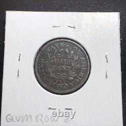 1805 1/2C Draped Bust Half Cent small 5 Stems no stems Great details