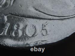 1805/4 Draped Bust Half Dollar- VG/Fine Details, Rare 5 over 4 Overdate