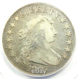 1805 Draped Bust Half Dollar 50C Coin Certified ANACS VF20 Details Rare