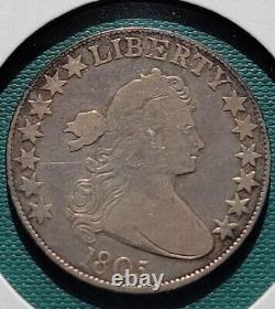 1805 Draped Bust Half Dollar Nice original coin