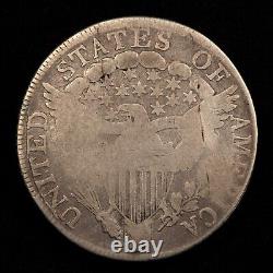 1806 50c Draped Bust Silver Half Dollar Full Date Obverse Die Break B2469