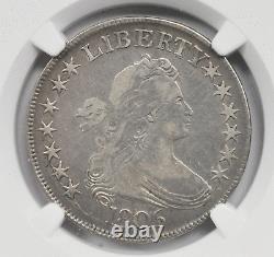 1806 50c Draped Bust Silver Half Dollar NGC VF Details Point 6 w Stem