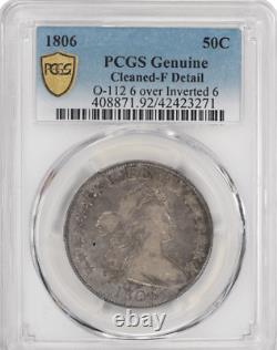 1806 6 Over Inverted 6 Draped Bust HALF DOLLAR PCGS Fine RARE FAST SHIPPING