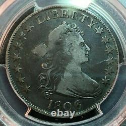 1806/9 6 over Inverted 6 PCGS F-12 Early Draped Bust Half Dollar Looks VF