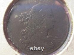 1806 Draped Bust Half Cent (1/2 cent) Small 6, Stemless, Very FINE Cond