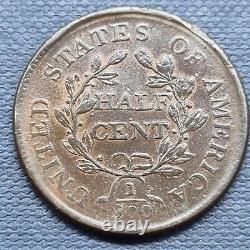 1806 Draped Bust Half Cent 1/2c Higher Grade AU Details #61511