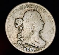 1806 Draped Bust Half Cent 1/2c Ungraded Small 6 Stemless US Type Coin CC15198