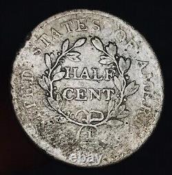 1806 Draped Bust Half Cent 1/2c Ungraded US Copper Coin CC17879