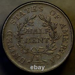 1806 Draped Bust Half Cent C-1 -lot Aa1814 Rare