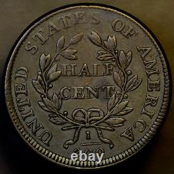 1806 Draped Bust Half Cent C-4 -lot Aa1813 Rare