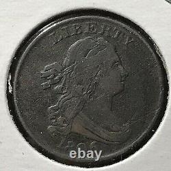 1806 Draped Bust Half Cent Small 6 No Stars Scarce Coin