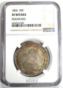 1806 Draped Bust Half Dollar 50C Coin Certified NGC XF Detail (EF) Rare Date