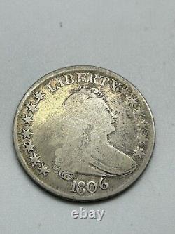 1806 Draped Bust Half Dollar 50C Coin Looks VG- Rare Early Date