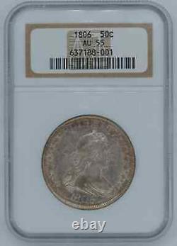 1806 Draped Bust Half Dollar 50c Ngc Certified Au 55 About Uncirculated (001)