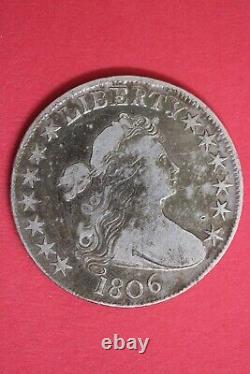 1806 Draped Bust Half Dollar Early Date Very Rare In This Condition OCE 52