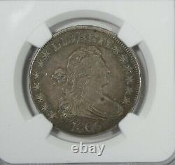 1806 Draped Bust Point 6 withStem Half Dollar NGC XF 45 Silver 50c O-116