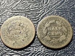 1806 (LARGE 6)WithSTEMS DRAPED BUST And 1809 Classic Head Half Cents NICE