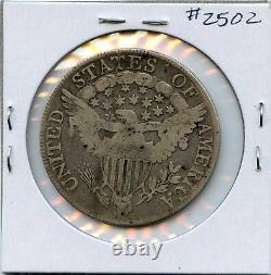 1807 50C Draped Bust Silver Half Dollar. Circulated. Lot #2193