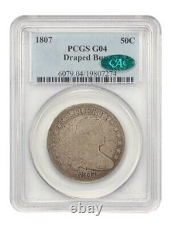 1807 50c PCGS/CAC Good-04 (Draped Bust) Great Early Type Coin Bust Half Dollar