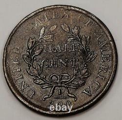 1807 Draped Bust Half Cent Grading FINE/VF Nice Original Coin h2