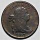 1807 Draped Bust Half Cent Rim Damage US 1/2c Copper Penny Coin L43