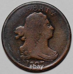1807 Draped Bust Half Cent US 1/2c Copper Penny Coin L30