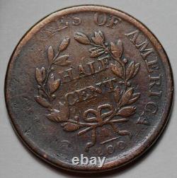 1807 Draped Bust Half Cent US 1/2c Copper Penny Coin L30