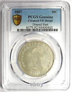 1807 Draped Bust Half Dollar 50C Coin Certified PCGS VF Details Rare
