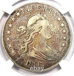 1807 Draped Bust Half Dollar 50C Coin NGC VF Details Rare Early Date