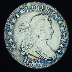1807 Draped Bust Half Dollar 50C Ungraded Choice US Silver Coin CC17755