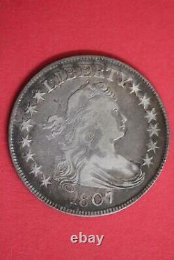 1807 Draped Bust Half Dollar T-3 R2 Very Rare In This Condition OCE 16